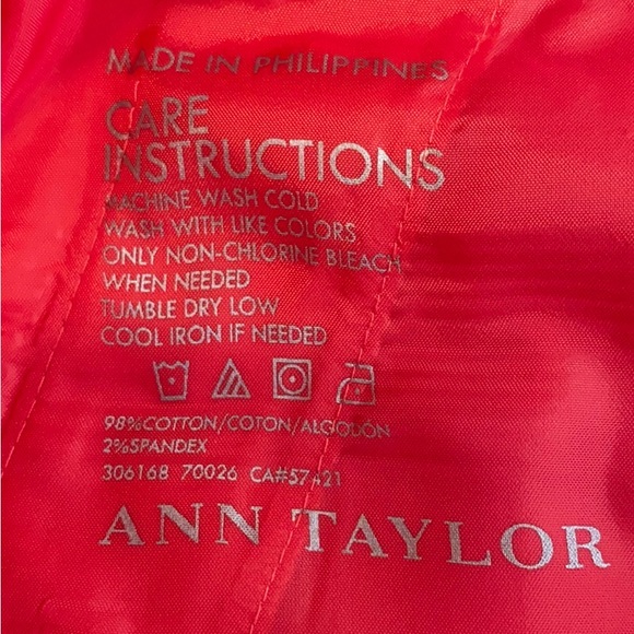 Melon colored Ann Taylor Madison skirt in size 10. Zip back with hook & eye. - Picture 5 of 5